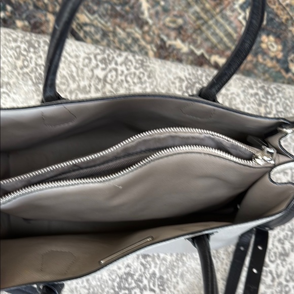 Michael Kors Gray Leather Tote Bag - Picture 2 of 3